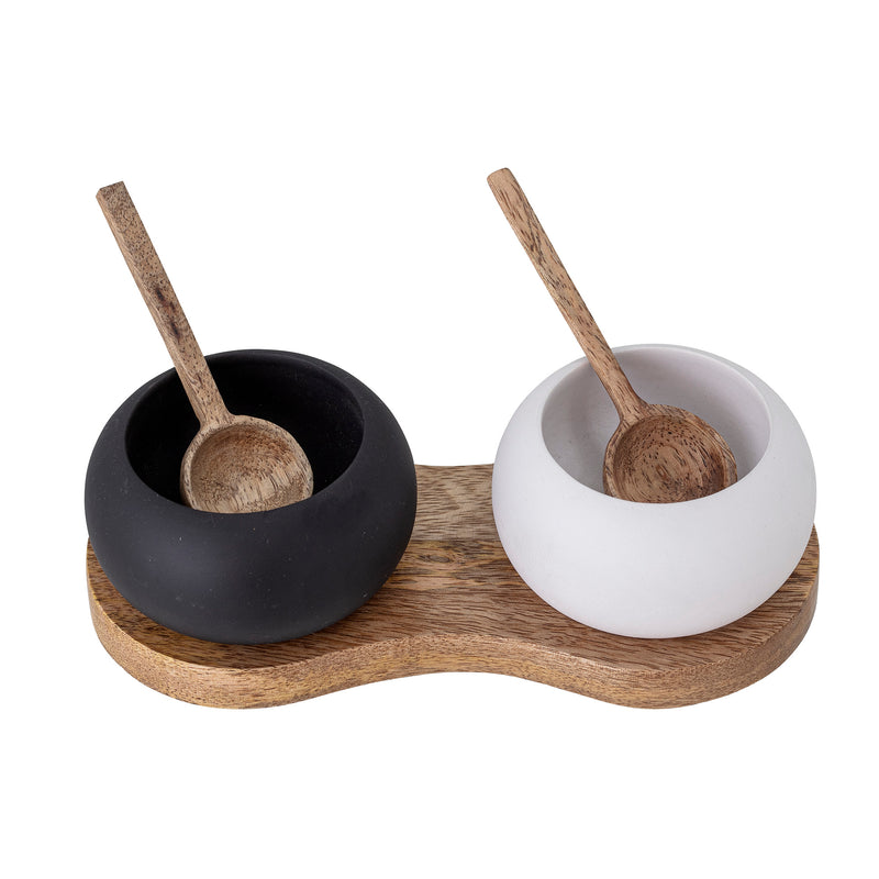 Salière et poivrière noire et blanche FIG de Bloomingville