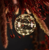 Déco lumineuse LED suspension Boule Sweet Christmas 10cm