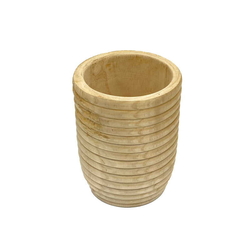 Pot décoratif et multi-fonctions allongé en bois